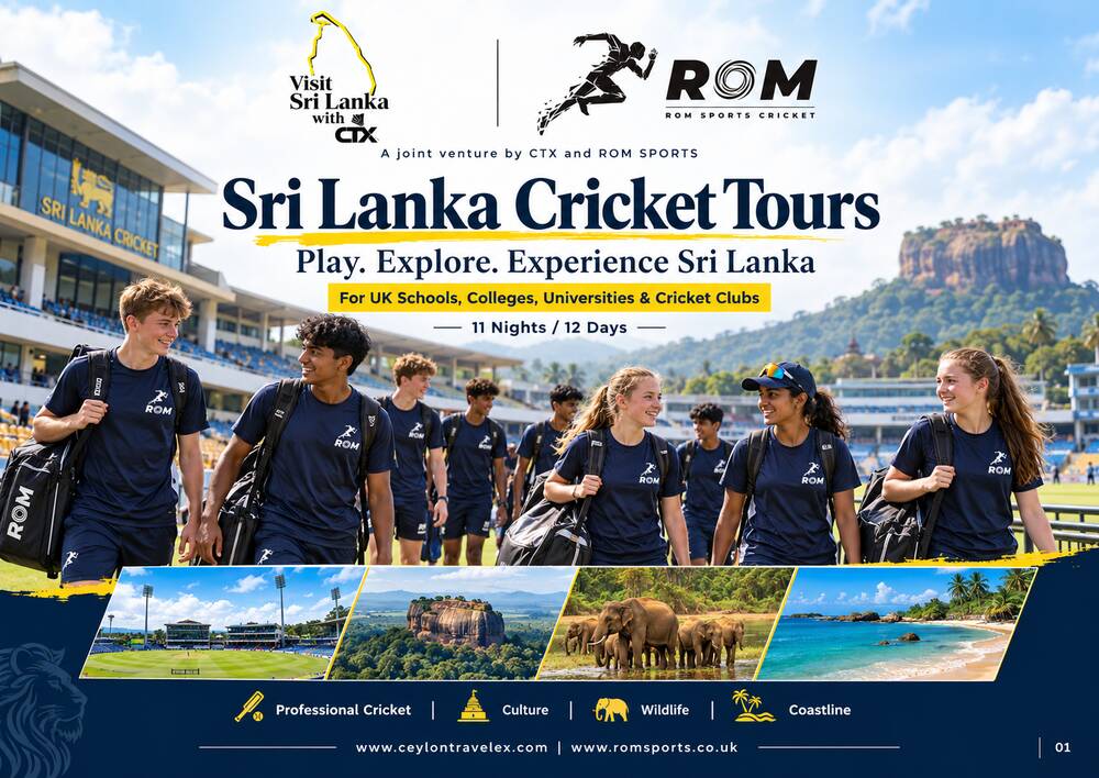Visit Sri Lanka with ROM Sports — Sri Lanka Cricket Tours, a joint venture by CTX and ROM Sports